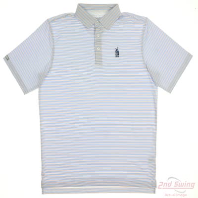 New W/ Logo Mens Straight Down Polo X-Large XL Multi MSRP $98