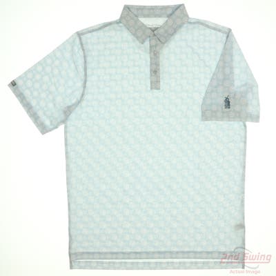 New W/ Logo Mens Straight Down Polo X-Large XL Blue MSRP $98