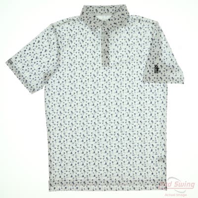 New W/ Logo Mens Straight Down Polo Small S Multi MSRP $98