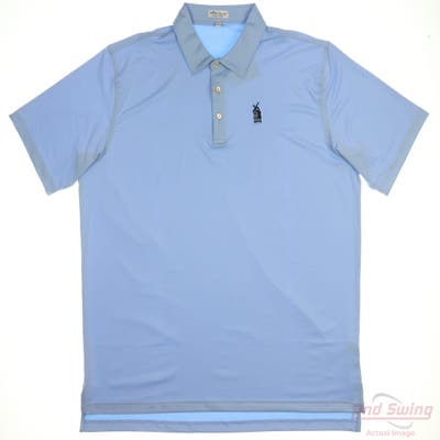 New W/ Logo Mens Peter Millar Polo XX-Large XXL Blue MSRP $95