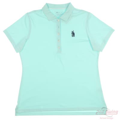 New W/ Logo Womens Peter Millar Polo Large L Mint MSRP $75