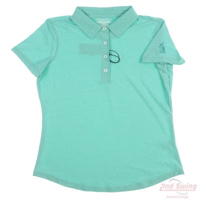 New W/ Logo Womens Straight Down Polo Small S Mint MSRP $93