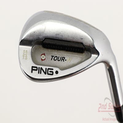 Ping Tour-W Black Chrome Wedge Lob LW 58° W Grind Ping AWT Steel Stiff Left Handed Black Dot 35.5in