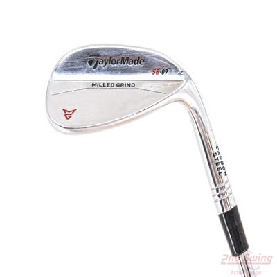 TaylorMade Milled Grind Satin Chrome Wedge Gap GW 50° 9 Deg Bounce True Temper Dynamic Gold Steel Wedge Flex Right Handed 35.5in