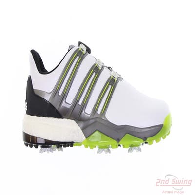 New Mens Golf Shoe Adidas Powerband Boa Boost Wide 11.5 White/Green MSRP $180 Q44868