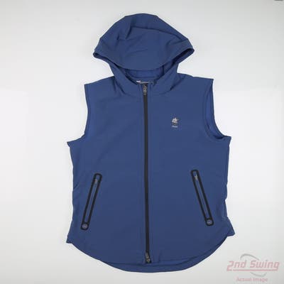 New W/ Logo Womens Peter Millar Vest Large L Blue MSRP $170