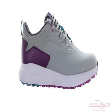 New Womens Golf Shoe Footjoy 2024 FJ Flex Medium 7.5 Gray/Purple MSRP $115 99204