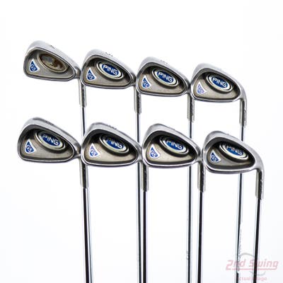 Ping G5 Iron Set 4-PW LW Stock Steel Shaft Steel Stiff Right Handed White Dot +3/4"