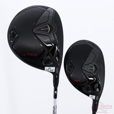 Set of (2) Mint Cobra Darkspeed Max Driver 10.5° and Fairway Wood 3W 15.5° Graphite UST Mamiya LIN-Q Red Shafts - Right Hand