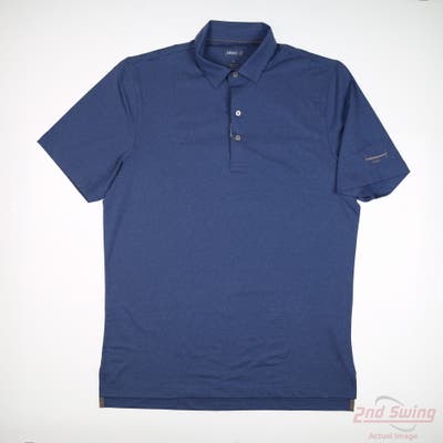 New W/ Logo Mens Johnnie-O Polo Large L Blue MSRP $98