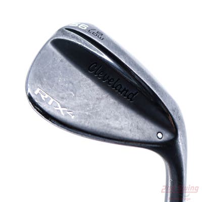 Cleveland RTX 4 Black Satin Wedge Sand SW 56° 8 Deg Bounce Dynamic Gold Tour Issue S400 Steel Stiff Right Handed 35.5in