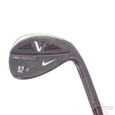 Nike Victory Red V-Rev Black Satin Wedge Gap GW 52° 10 Deg Bounce Stock Steel Shaft Steel Wedge Flex Right Handed 35.5in