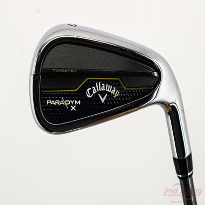 Callaway Paradym X Single Iron 7 Iron PX HZRDUS Silver Gen4 65 Graphite Regular Right Handed 37.0in