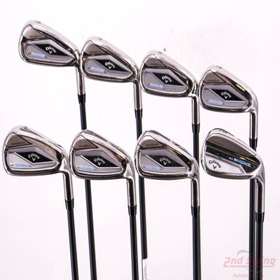 Callaway Paradym Ai Smoke HL Iron Set 6-PW AW GW SW Project X Cypher 2.0 50 Graphite Senior Right Handed +1/4"