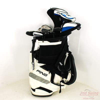 Complete Set of Men's TaylorMade Adams Titleist Golf Clubs + Ping Stand Bag - Right Handed