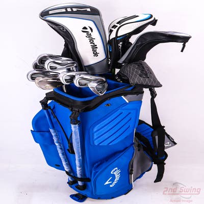 Complete Set of Men's TaylorMade Adams Mizuno Odyssey Golf Clubs + NEW Callaway Stand Bag - Right Handed