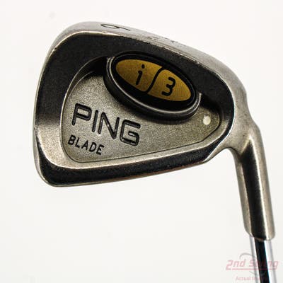 Ping i3 Blade Single Iron 6 Iron Stock Steel Shaft Steel Stiff Right Handed White Dot 37.5in