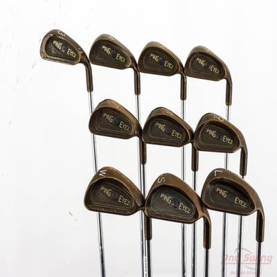 Ping Eye 2 + Beryllium Copper Iron Set 3-PW SW LW Stock Steel Shaft Steel Stiff Right Handed Blue Dot 38.75in