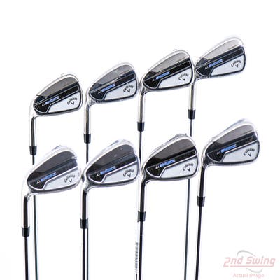 Callaway Paradym Ai Smoke Iron Set 4-PW GW True Temper Elevate MPH 95 Steel Stiff Left Handed +1/4"