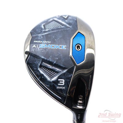 Mint Callaway Paradym Ai Smoke Max Fairway Wood 3 Wood 3W 15° Fujikura Ventus Blue Velocore + Graphite Stiff Right Handed 43.25in