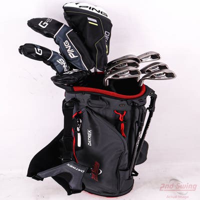 Complete Set of Ping & TaylorMade Golf Clubs + Datrek Stand Bag - Left Handed