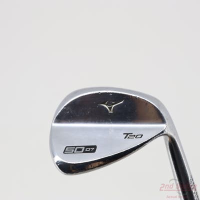 Mizuno T20 Satin Chrome Wedge Gap GW 50° 7 Deg Bounce Dynamic Gold Tour Issue S400 Steel Stiff Right Handed 35.75in