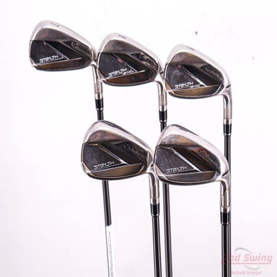 TaylorMade Stealth Iron Set 7-PW AW UST Recoil 760 ES SMACWRAP BLK Graphite Regular Right Handed -1/4"