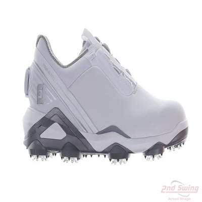 New Mens Golf Shoe Footjoy Tour Alpha Medium 9.5 White/Grey/Grey MSRP $200 55544