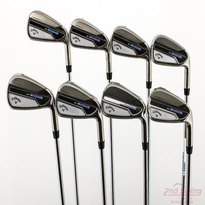 Mint Callaway Paradym Ai Smoke Iron Set 4-PW AW True Temper Elevate MPH 95 Steel Stiff Right Handed +1/4"