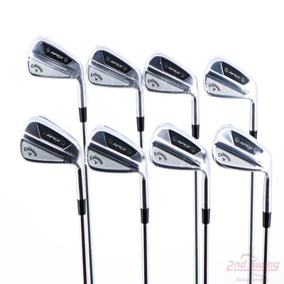 Mint Callaway Apex Pro 24 Iron Set 4-PW AW True Temper Dynamic Gold 115 Steel Stiff Right Handed STD