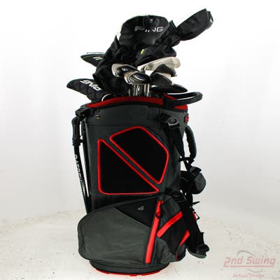 Complete Set of Men's Ping Callaway Cleveland Golf Clubs + Datrek Stand Bag - Right Handed