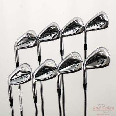 Mint Mizuno JPX 923 Forged Iron Set 4-PW GW True Temper Dynamic Gold 105 Steel Stiff Left Handed 38.25in