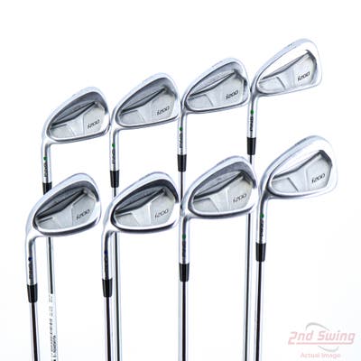 Ping i200 Iron Set 4-PW AW Stock Steel Shaft Steel Stiff Left Handed Green Dot +1"