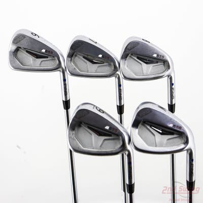 Ping S55 Iron Set 6-PW Project X Rifle 6.0 Steel Stiff Right Handed Blue Dot +1/2"