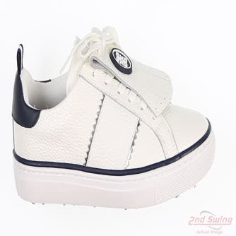 New Womens Golf Shoe G-Fore Limited Kiltie Disrupter 7.5 White/Blue MSRP $225 G4LS21EF14