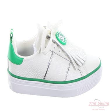 New Womens Golf Shoe G-Fore Limited Kiltie Disrupter 8.5 White/Green MSRP $225 G4LS22EF14 S/CLV