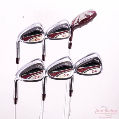 Ping G LE 2 Iron Set 6H 7-PW SW ULT 240 Lite Graphite Ladies Left Handed Black Dot +1 1/2"