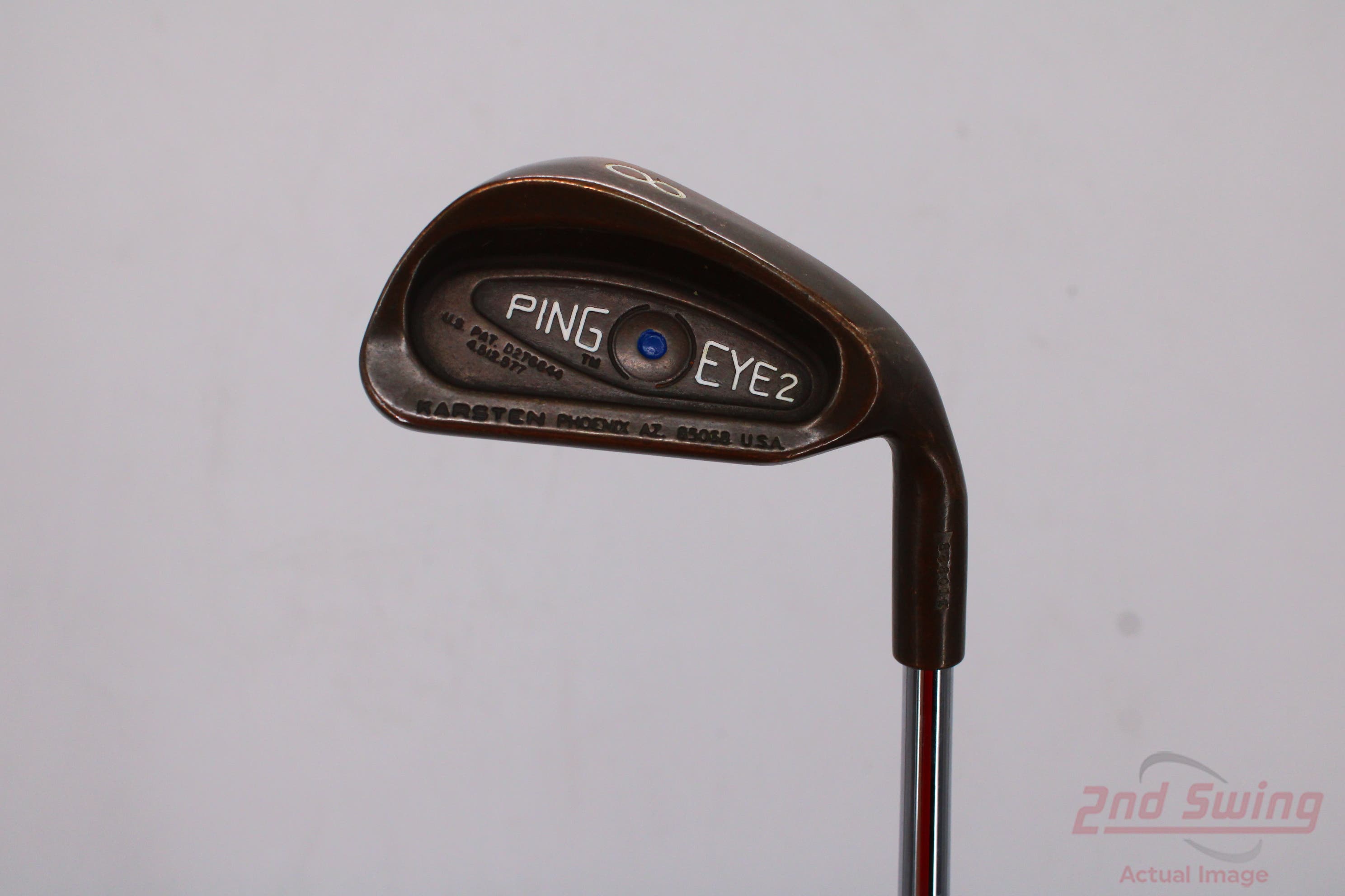 Ping Eye 2 Beryllium Copper Single Iron 8 Iron True Temper Dynamic Gold  Steel Stiff Right Handed Blue Dot 37.25in