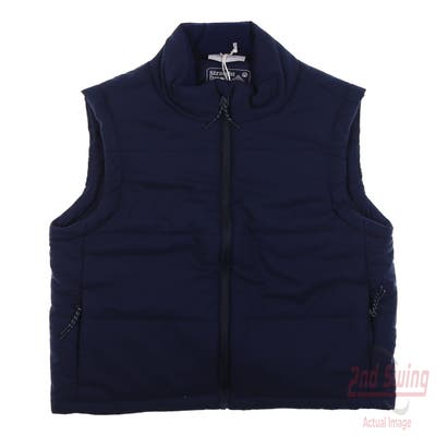 New Womens Straight Down Sandy Vest Small S Navy Blue MSRP $130