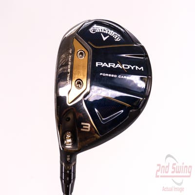 Mint Callaway Paradym Fairway Wood 3 Wood 3W 15° PX HZRDUS Silver Gen4 60 Graphite Stiff Left Handed 43.25in