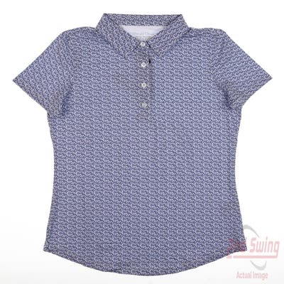 New Womens Straight Down Succulent Polo Small S Blue MSRP $88