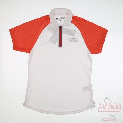 New W/ Logo Womens Bermuda Sands Golf Polo Small S Orange MSRP $75