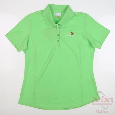 New W/ Logo Womens Greg Norman Golf Polo Medium M Green MSRP $49