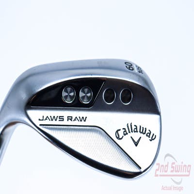 Callaway Jaws Raw Chrome Wedge Lob LW 60° 10 Deg Bounce S Grind FST KBS $-Taper Black PVD Steel X-Stiff Left Handed 35.0in