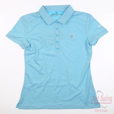 New W/ Logo Womens Nike Golf Polo Medium M Blue MSRP $65