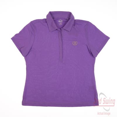 New W/ Logo Womens EP Pro Golf Polo Large L Purple MSRP $84