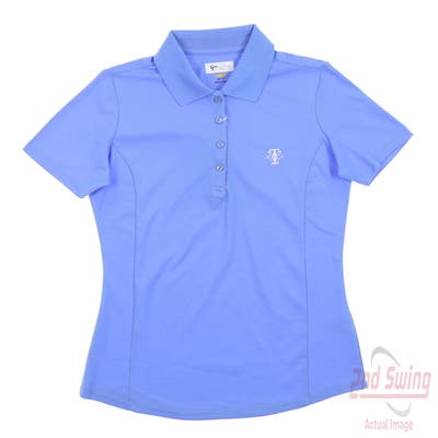 New W/ Logo Womens Greg Norman Golf Polo Small S Blue MSRP $49