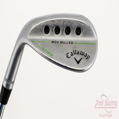 Callaway MD3 Milled Chrome S-Grind Wedge Lob LW 58° 9 Deg Bounce S Grind Stock Steel Shaft Steel Wedge Flex Left Handed 35.25in