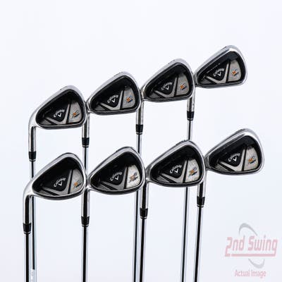 Callaway X2 Hot Iron Set 4-PW AW True Temper Speed Step 85 Steel Stiff Left Handed 38.5in