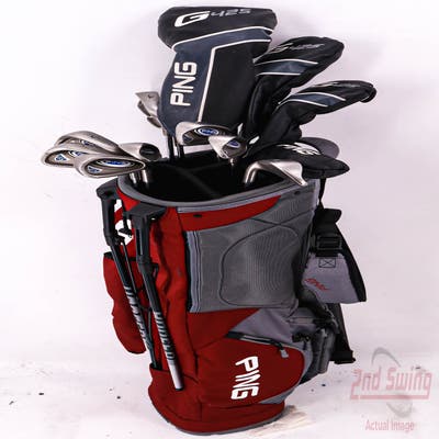 Complete Set of Men's Ping Golf Clubs + Ping Hoofer Stand Bag - Right Hand Regular Flex Steel Shafts